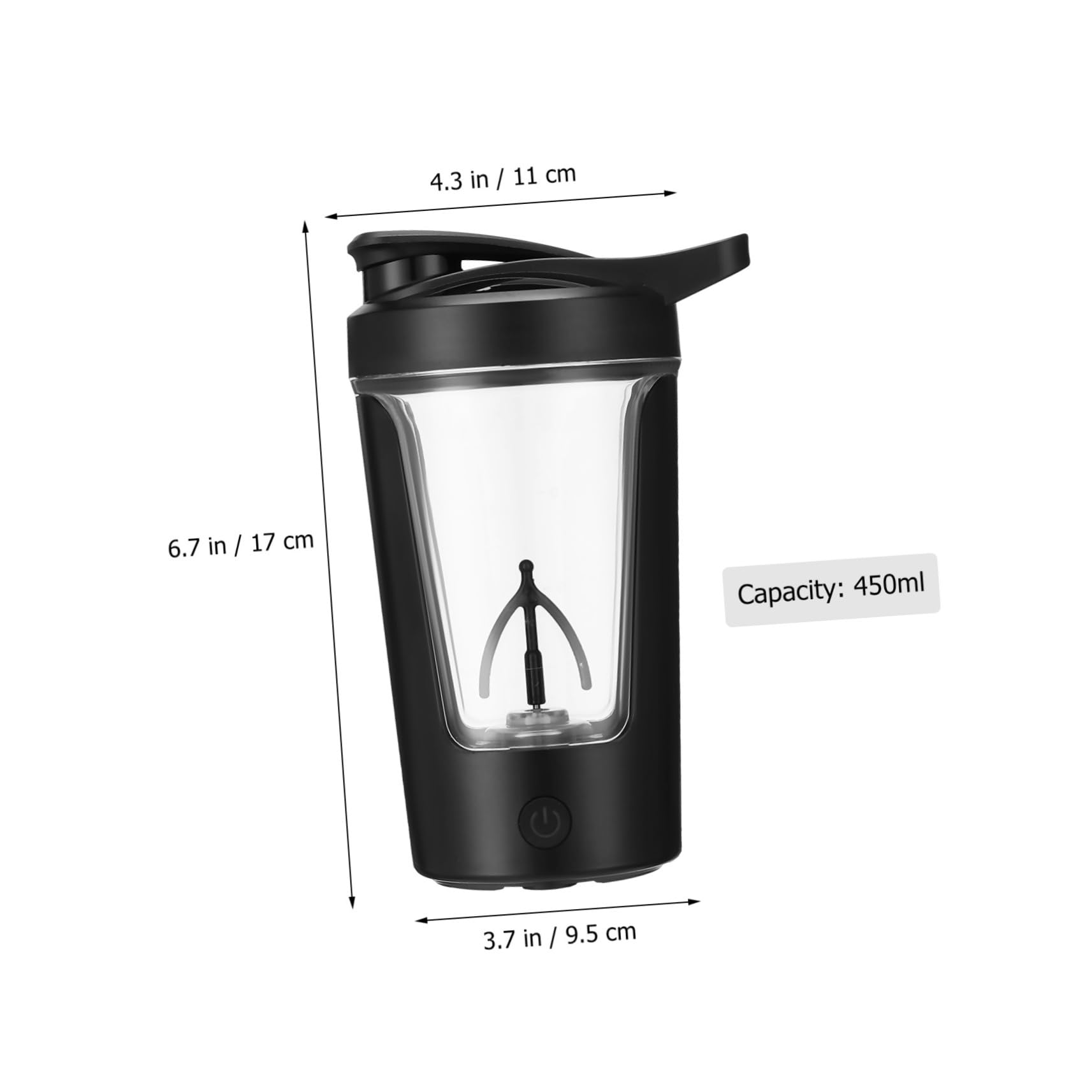 Tasse à Mélanger Automatique Électrique 450ml Noire Rechargeable