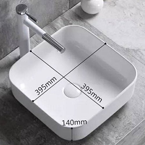 Rue Du Bain - Lavabo quadrato - Ceramica - 40 x 40 cm - Nordik