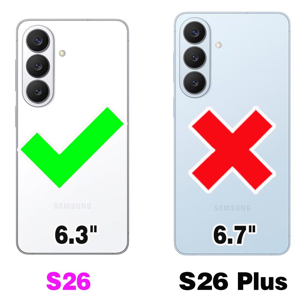 Asuwish Custodia per telefono per Samsung Galaxy S26 5G Portafoglio magnetico staccabile con ricarica wireless e blocco RFID Porta carte di credito Flip Stand S 26 26S G5 SM-S942U Donne Uomini Caffè