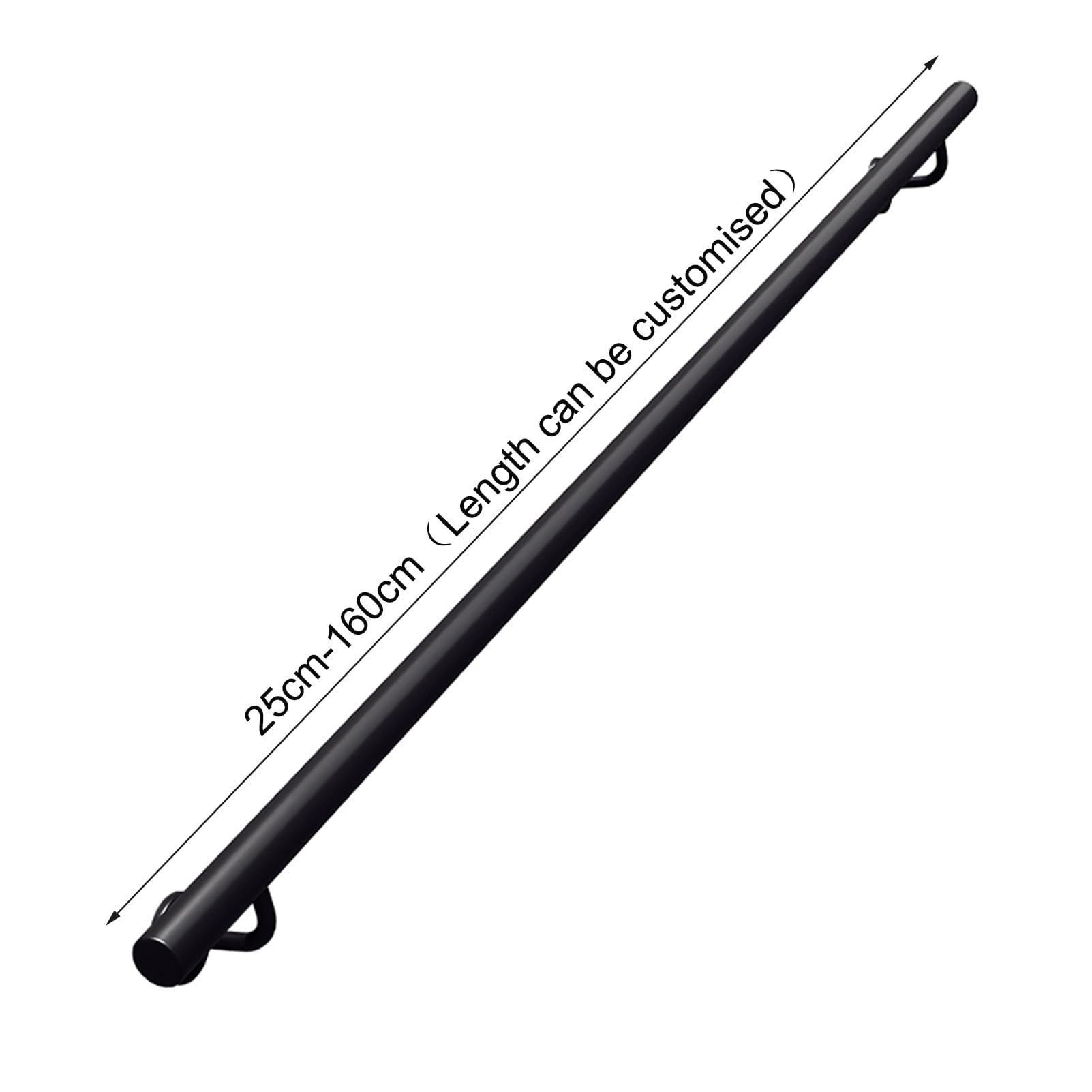 Handlauf für Treppen Schwarz Treppengeländer Innen Außen Industrielle Metall Treppenhandlauf Geländer Handläufe Rutschfester Handlauf mit Rutschfestem Wandhandlauf für Garten (110CM)