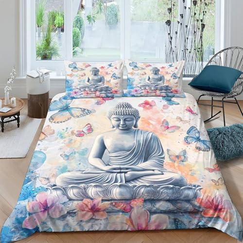 Housse de couette Bouddha 3D de qualité supérieure en microfibre douce - 4