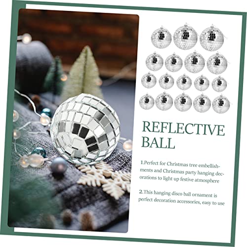 SUPVOX 17 Pçs Bola Reflexiva De Discoteca Decoração De Natal Decorações De Baile Decoração De Casame