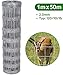 Produktbild Amagabeli 50m Drahtzaun 100/8/15 Schwerlast Feuerverzinkt Knotengeflecht Forstzaun Wildzaun dickverzinkter Stahldraht Weidezaun Vlierendraht Knotengeflecht Zaun für Forst Landwirtschaft Schaf Kuh HC07