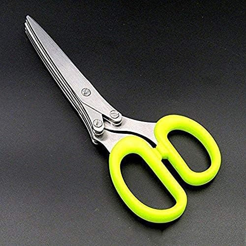 Kitchen Scissors Kitchen Shears Kitchen Knives Stainless Steel Scissor 3/5 Layers Spices Chopped Green Onion Cut(Stainless Steel)