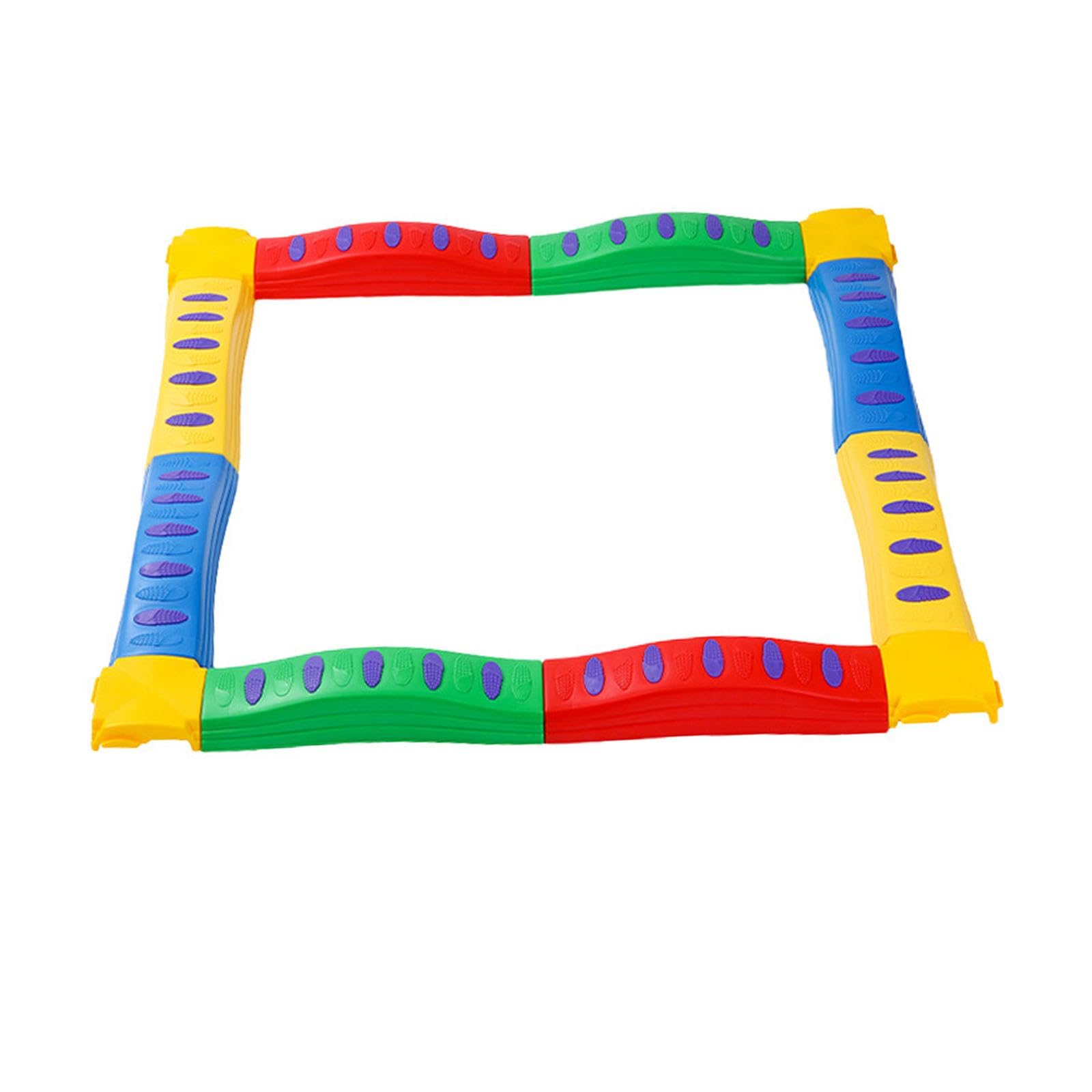 di Equilibrio per Bambini, Gioco Interattivo Antiscivolo con Pietre D'appoggio, Percorso a Ostacoli Multipli per L'allenamento, Giocatto, 8 Dritto 4 Molo