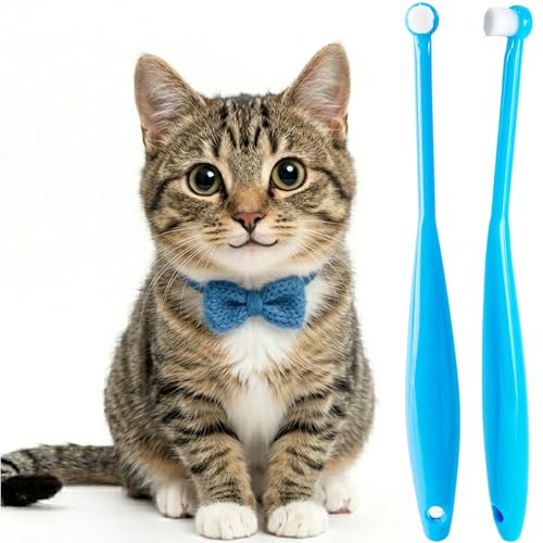 Image of Cat Toothbrush Small Dog Puppy Tooth Brushing Kit Soft Mini Head Teeth Brush for Kitten Tiny Pet, 2 PCS