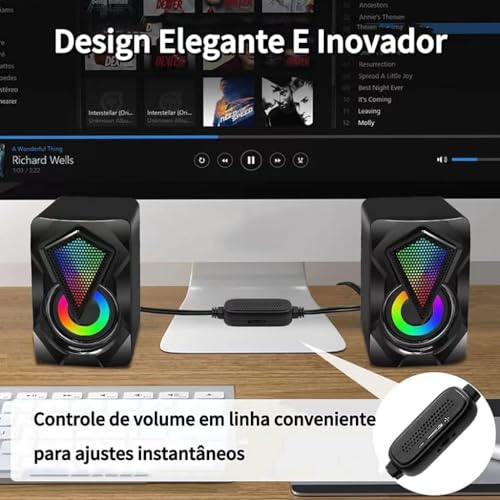 Caixa de Som, Caixa de Som para pc, Caixinha de Som para pc, Caixa de Som Computador, Caixa de Som p