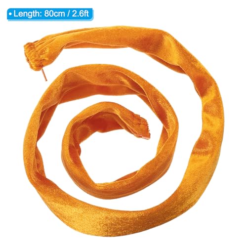 Image of PATIKIL 2.6ft Lamp Chain Cover, Chain Protective Sleeve Washable with Zipper for Chandelier Lighting Wires Swing Light Fixture, Orange