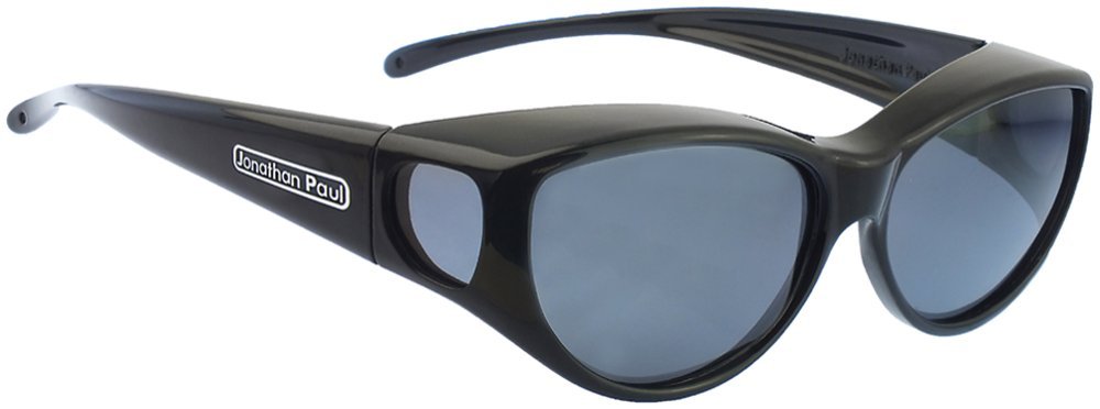 Jonathan PaulFitovers Ikara Medium Polarized Over Sunglasses ; Midnite-Oil & Polarvue Gray