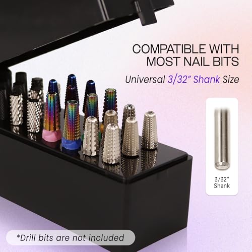Organizador rectangular para punta de taladro de uñas miniatura 5