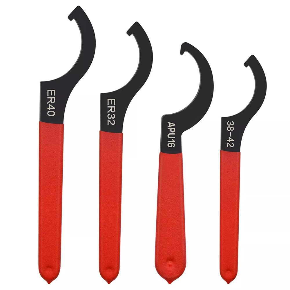 Crozgan 4pcs Coil Over Wrench Shock Spanner Adjustable C Shape Wrenches Tool Coilover Wrench