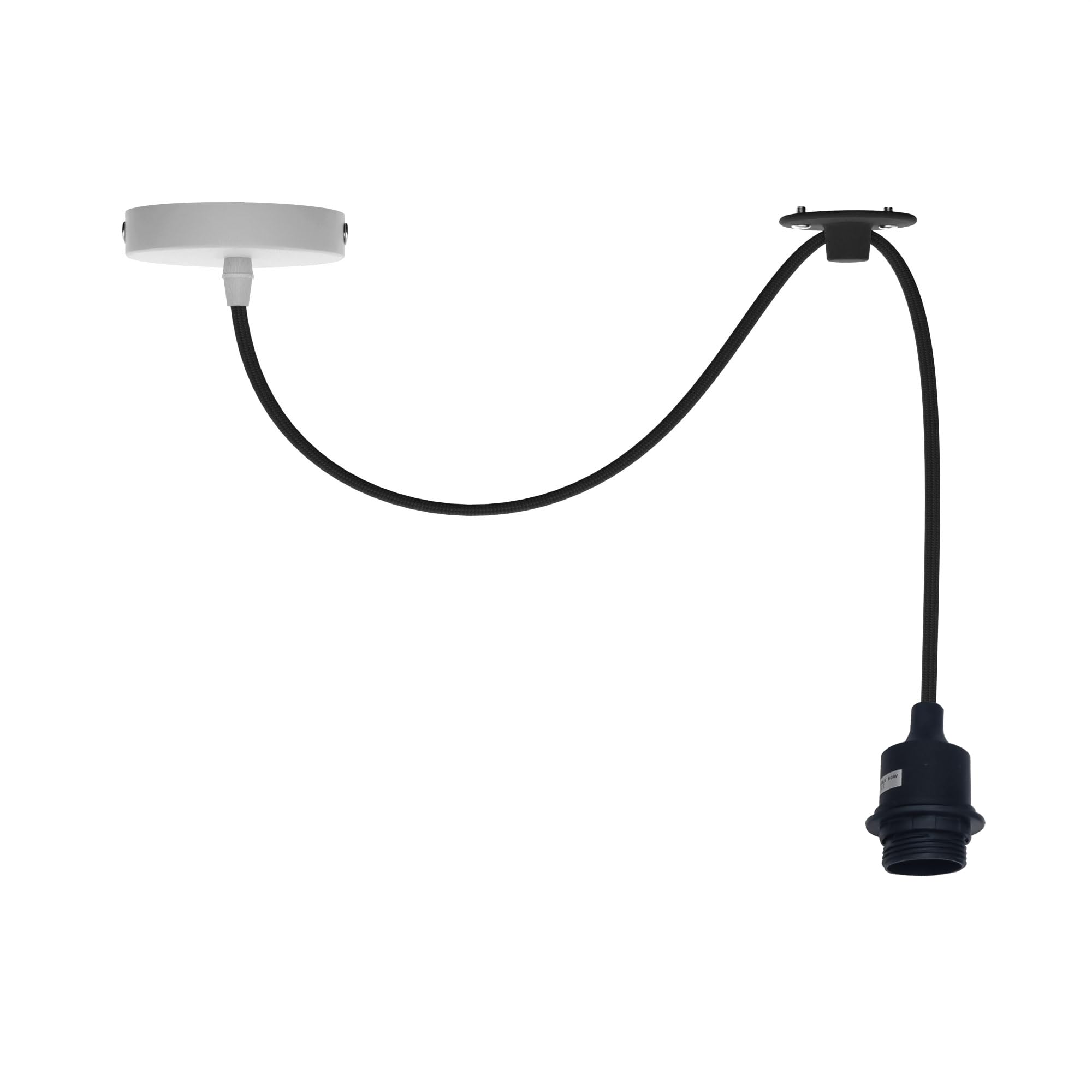 LEDSone Spider Pendant Light Fixture with Adjustable Cable E27 Socket Modern Industrial Black Ceiling Lamp – Ideal for Dining Room, Hall, Café, Restaurant, Bar