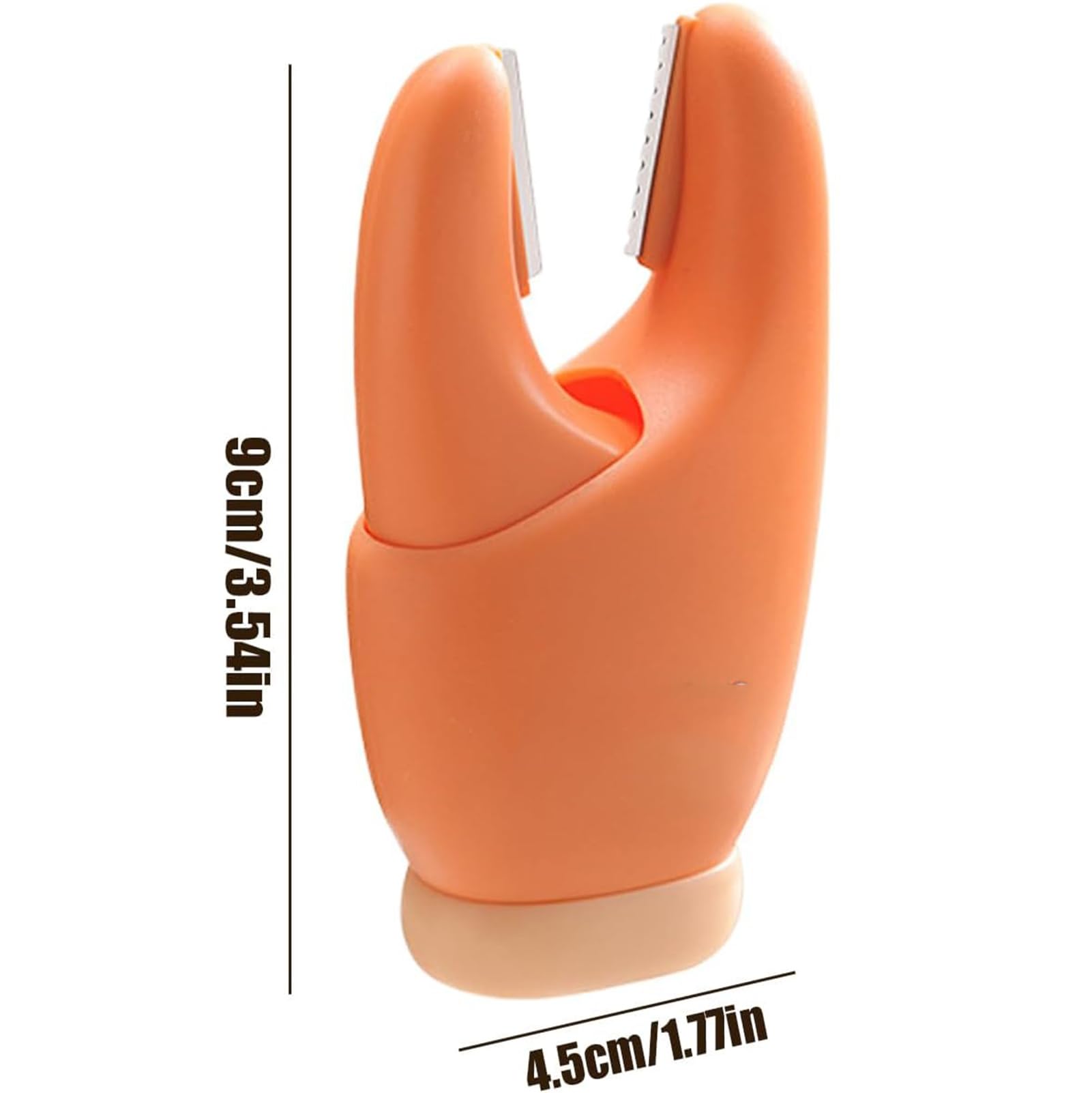 Éplucheur d'ail et de crabes avec Manche pour Usage Domestique, Pince magnétique 2 en 1, idéale pour la Chambre, la Cuisine, l'appartement et Le Foyer,Orange,9 x 4.5 cm