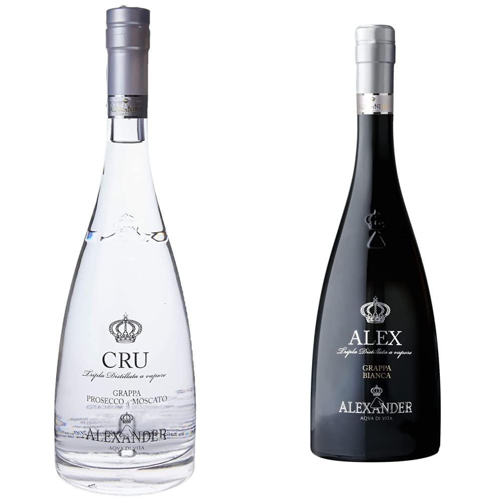 Alexander Cru Grappa Prosecco e Moscato - 700 ml & Grappa - 700 ml