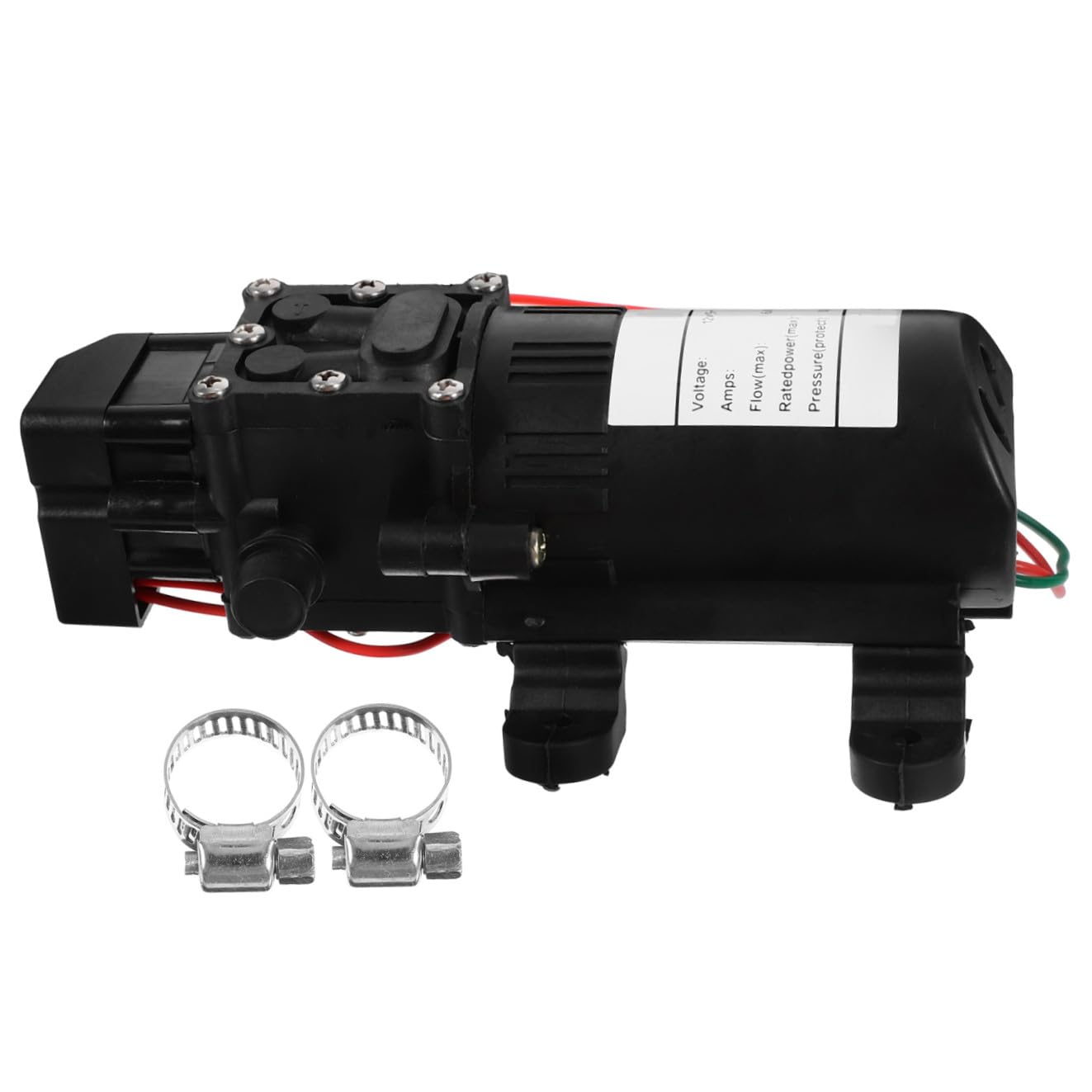 KOMBIUDA Bomba de Diafragma Eléctrica 12v 70W Negra Autocebante Alta Presión para Pulverización y Limpieza Mini Bomba de Agua Compacta para Sistemas Caudal
