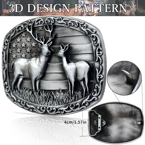 Image of Western Cowboy Belt Buckles Men - Western Belt Buckle Vintage Country Belt Buckle for Men Women Cowgirl Cowboy Gifts