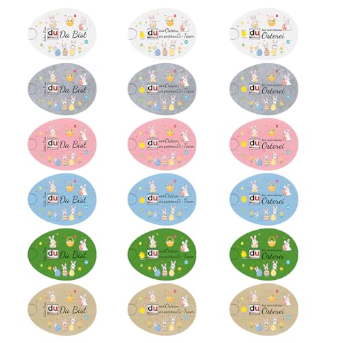 PIAKAZIQA Pequeños regalos de Pascua, 18 regalos de Pascua en forma de huevo, envoltura de chocolate, embalaje de fieltro de chocolate de Pascua, regalos de Pascua para mujeres, hombres, adultos