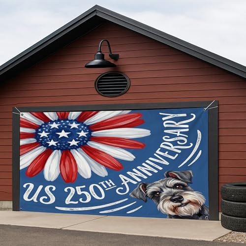 Art mural de garage schnauzer en impression haute définition textile - 5
