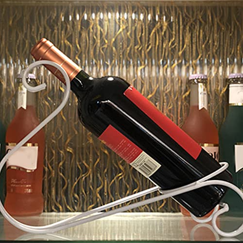 Soporte para botella de vino de hierro blanco miniatura 4