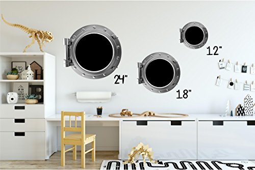 Vinilo decorativo ventana con diseño de faro plateado 12 pulg. miniatura 4
