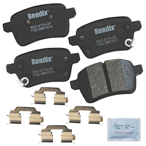 Image of Bendix Priority1 CFC1722 Ceramic Rear Brake Pads for Fiat 500L 2020-2014