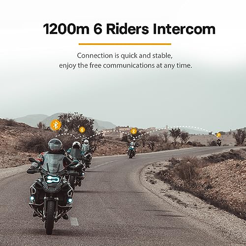 Intercomunicador Bluetooth FreedConn FG universal para casco de moto con musica compartida 2