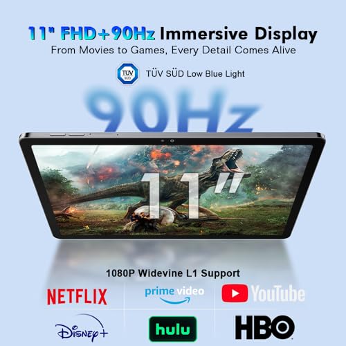Blackview ZENO 10 5G Tablet mit Tastatur Maus Stift Kopfhörer, 24GB+256GB/2TB Android 15, 2K FHD+ Gaming Tablet 11 Zoll, 16MP+13MP, 8800mAh,4G LTE 5G WiFi/PC Mode/OTG/Hülle+Intelligenter Stift,Schwarz – Bild 3