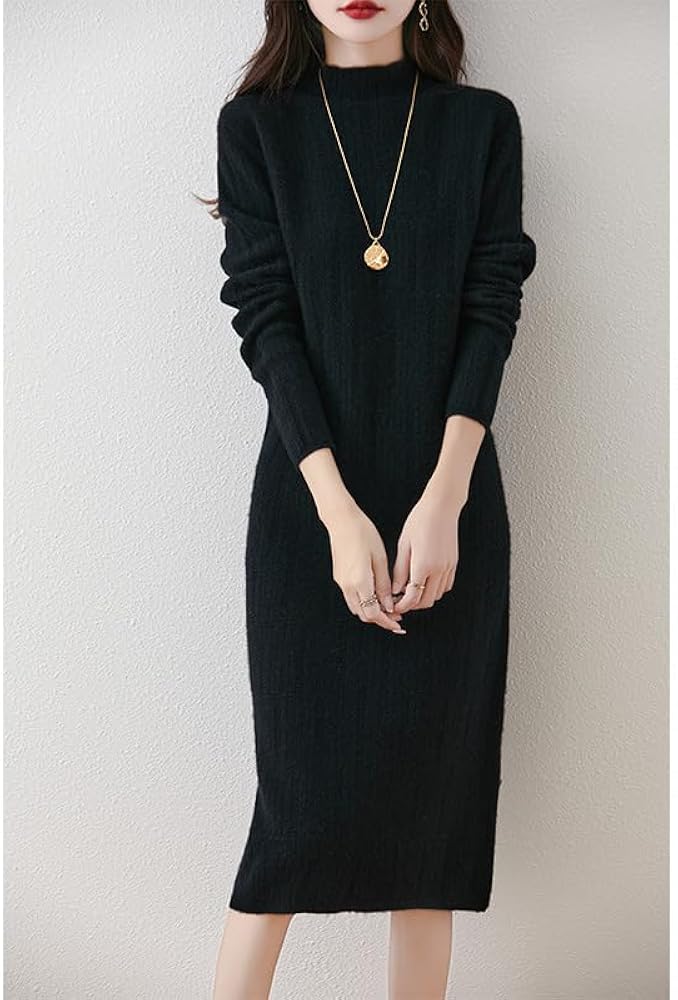 white christmas black dress TOTEME Slouch Waist Wool Dress