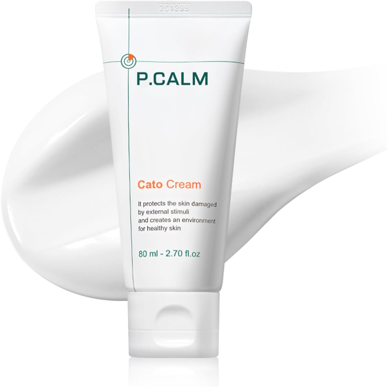 P.CALM Cato Facial Cream 80ml | Vegan Korean Facial Moisturizer for Sensitive Skin | Lightweight Non-Greasy Non-Sticky Barrier-Strengthening