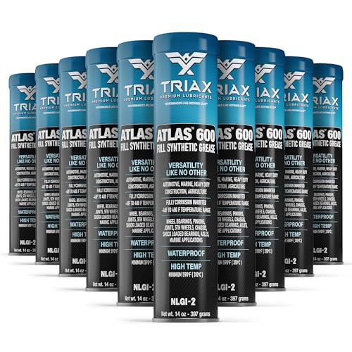 TRIAX Atlas 600 Graisse synthétique bleu, haute température -40°C +232°C, NLGI-2, service intensif, très haute performance, étanche (marine), haute...
