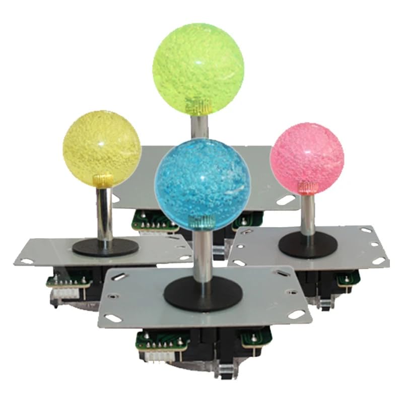ianufu 15Pcs M6 Arcade Game Replacement Joystick Top Handle Crystal Ball(Blue)