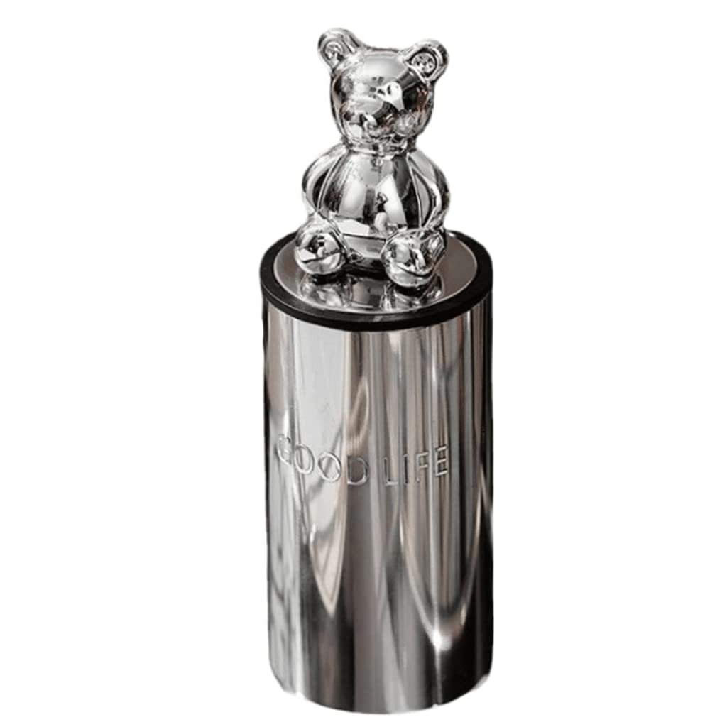 Wdwdw Round Toothpicks Dispenser Toothpick Box Stainless Steel Holder Pop-Up Automatic Holders Container Push Type Portable