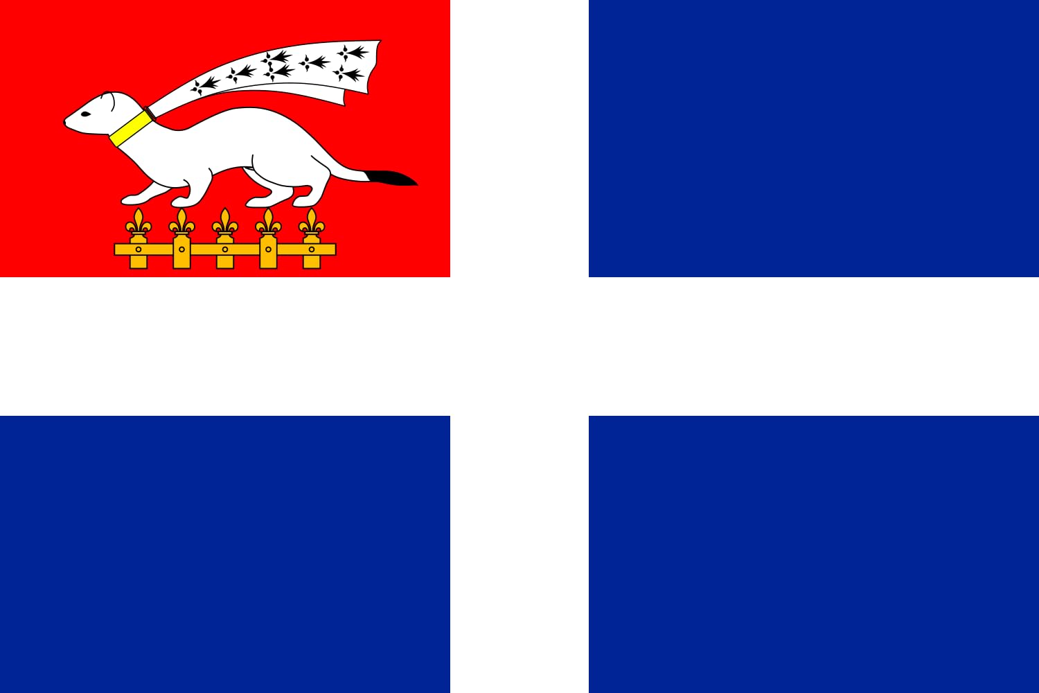 Drapeau de Saint-Malo contemporain grand format aux finitions haut de gamme