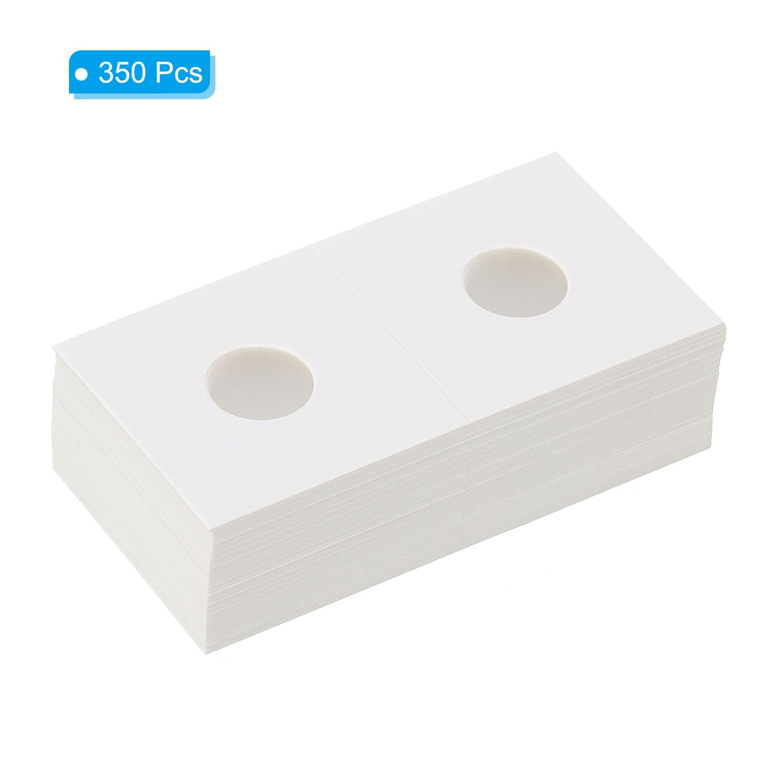 PATIKIL 2x2 Coin Flips, 350 Pack 17.5mm Cardboard Coin Holder Paper Coin Holders, White - Image 3