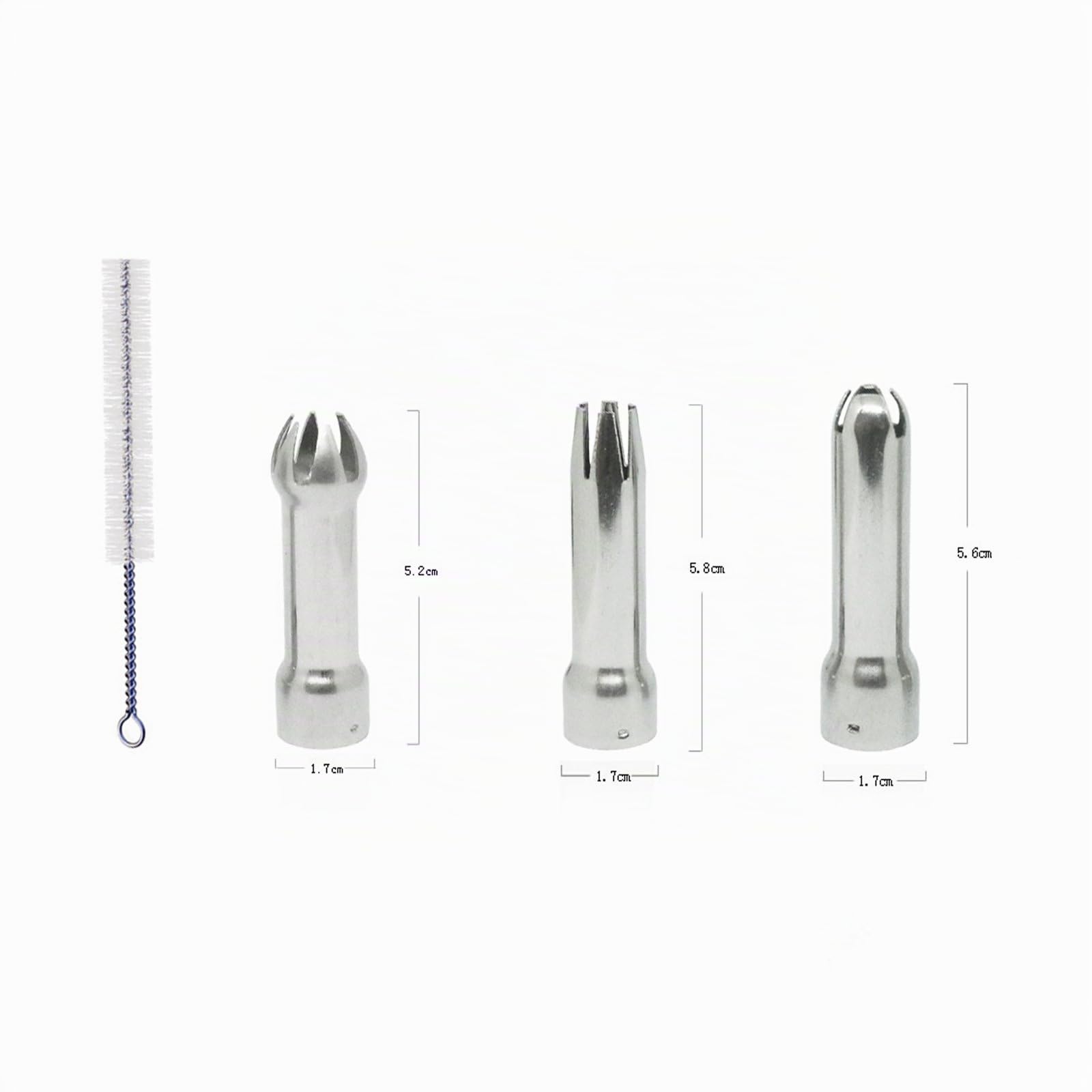 Siphon à Crème Fouettée Professionnel en 304 acier inoxydable 0,5 L avec 3 Douilles Décoratives (N20 non inclus)