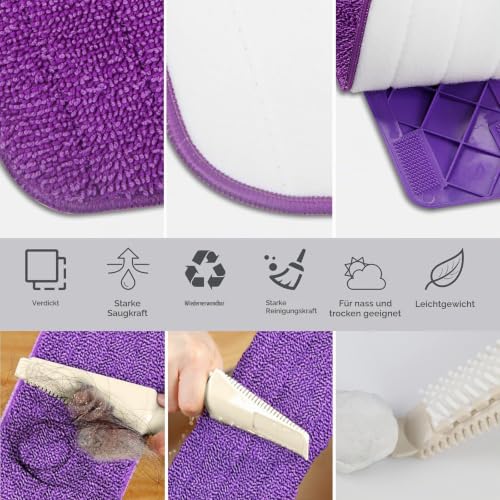 Bodenwischer mit Sprühfunktion: Wischmopp Sprühwischer für Bodenreinigung | Spray Floor Mop...