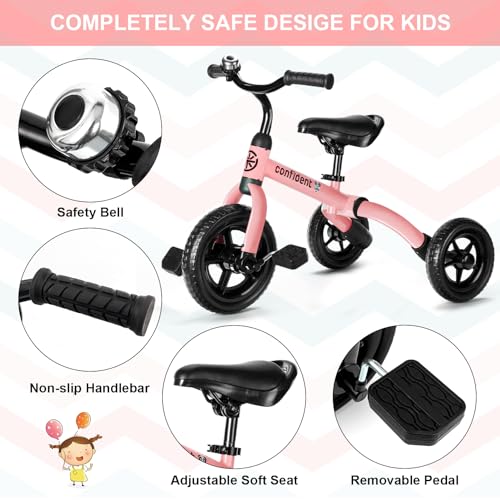 image for XPIY Tricycle for Toddlers Age 2 to 4 Years Old, 3 in 1 Folding Toddle