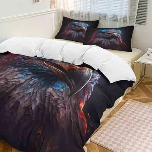 Parure de lit microfibre avec housse de couette aigle 220x240 cm - 3
