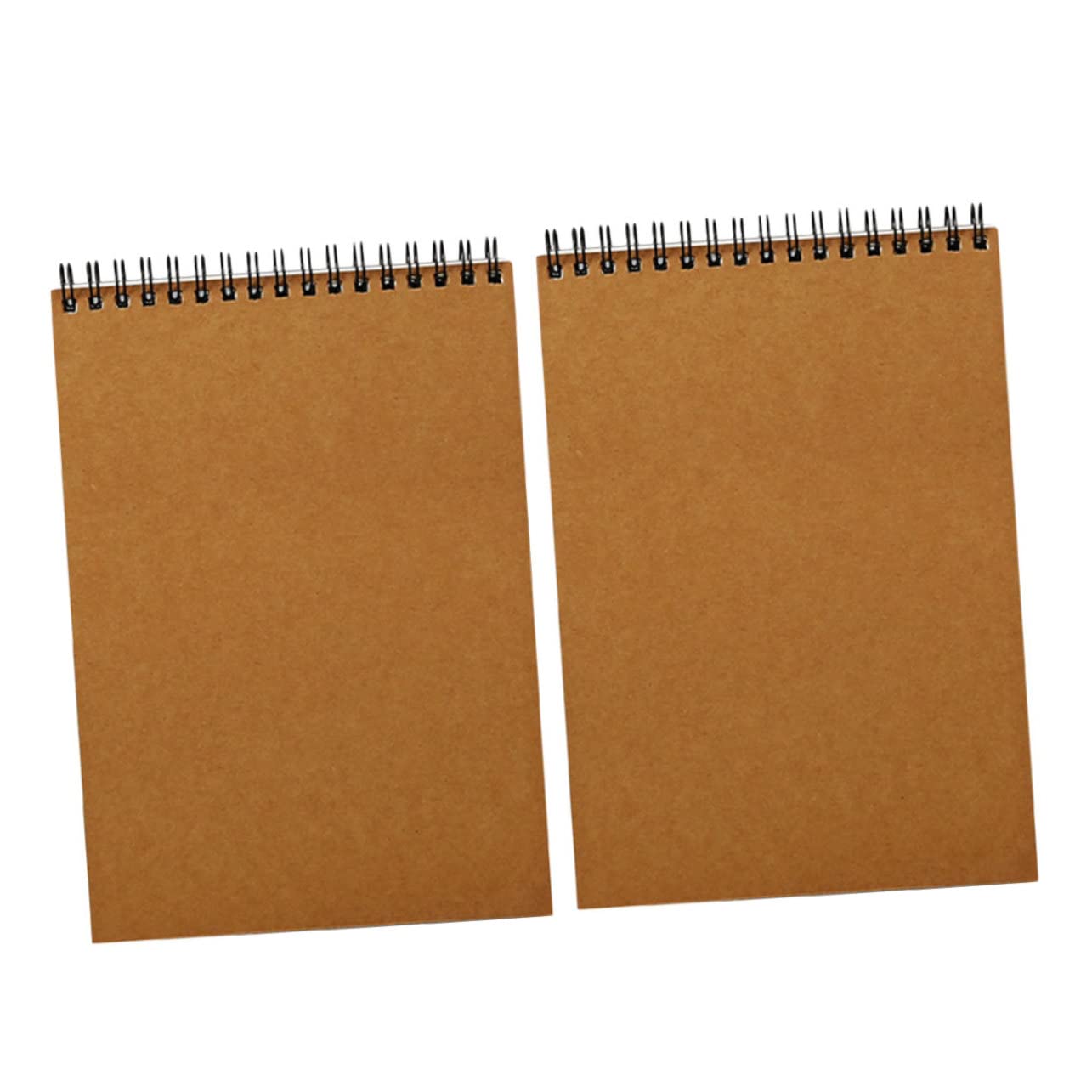Gadpiparty 2 Blocs de Notas de Dibujo en Espiral A4 Papel Marrón, Cuadernos de Bocetos Simples para Dibujo al Aire Libre Casa, Pack de 2 Unidades