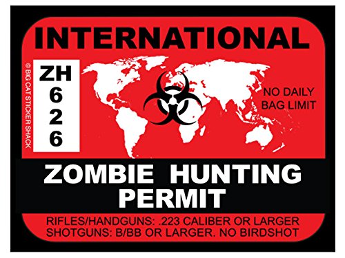 International Zombie Hunting Permit (Bumper Sticker)
