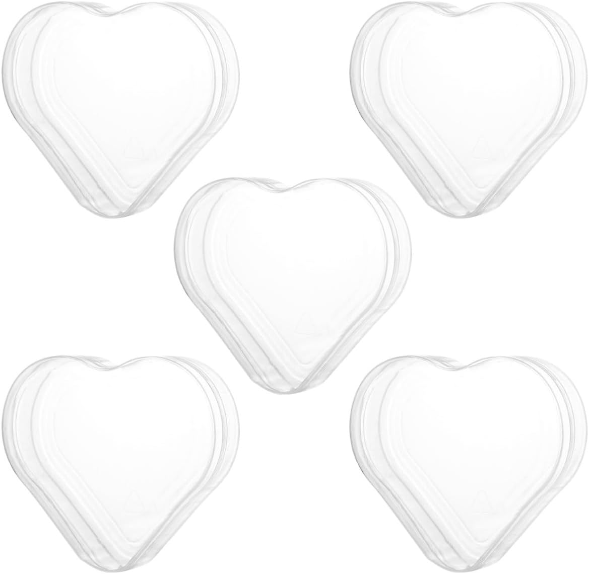 5 Pack Heart Shape Jewelry Box for Rings and Coins