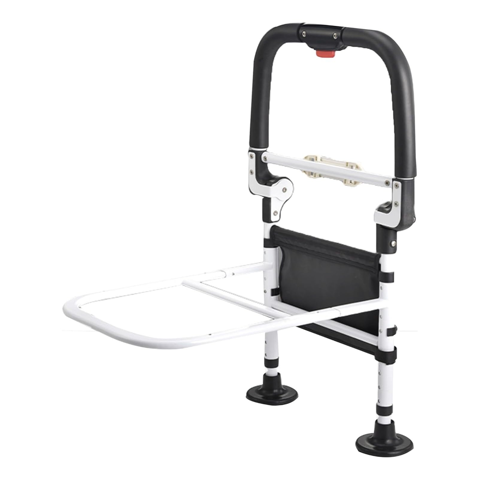 Supporto Del Letto Pieghevole A 180° Protezione Laterale Del Letto Di Sicurezza Carico Max. 150 Kg,Sponda Letto Anziani Maniglia Regolabile Con Tasca Di Stoccaggio