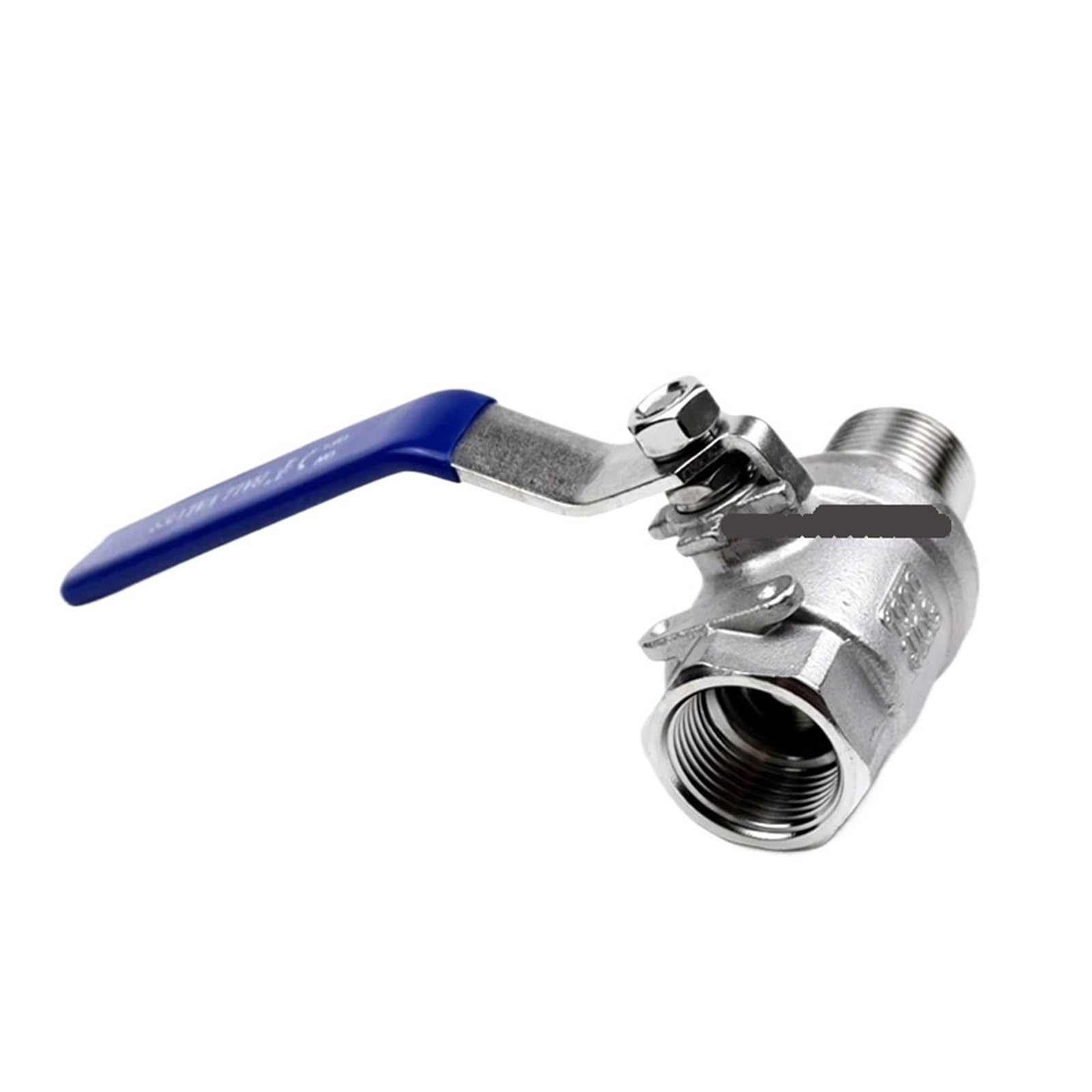 valvola a sfera 1/4“ 3/8“ 1/2” 3/4” 1” 1-1/4” 1-1/2” BSP Femmina-Maschio Diritto Due Pezzi Porte Complete Valvola a Sfera in Acciaio Inox 304(3/4")