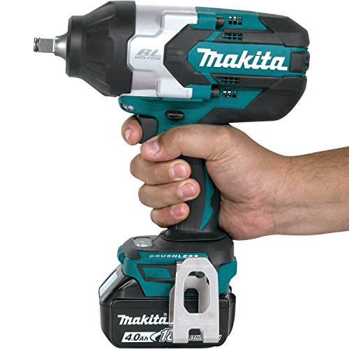 Makita XWT08M LXT Lithium-Ion Brushless Cordless High Torque Square Drive Impact Wrench with Friction Ring Anvil Kit, 18V/1/2