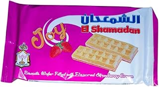 بسكويت ويفر محشو بكريمة الفراولة المنكهة من الشمدان جوي - 12 قطعة