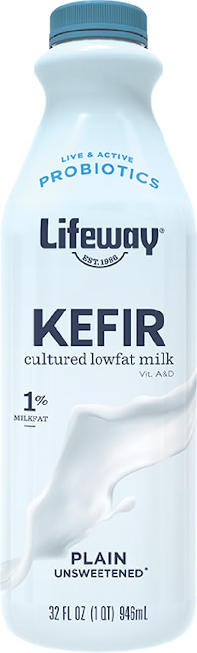 Lifeway Low Fat Kefir - Unsweetened, 10g Protein, 12 Live Active Probiotic Cultures, Up to 99% Lactose Free, Gluten Free – Plain, 32 oz 32 Fl Oz (Pack of 1)