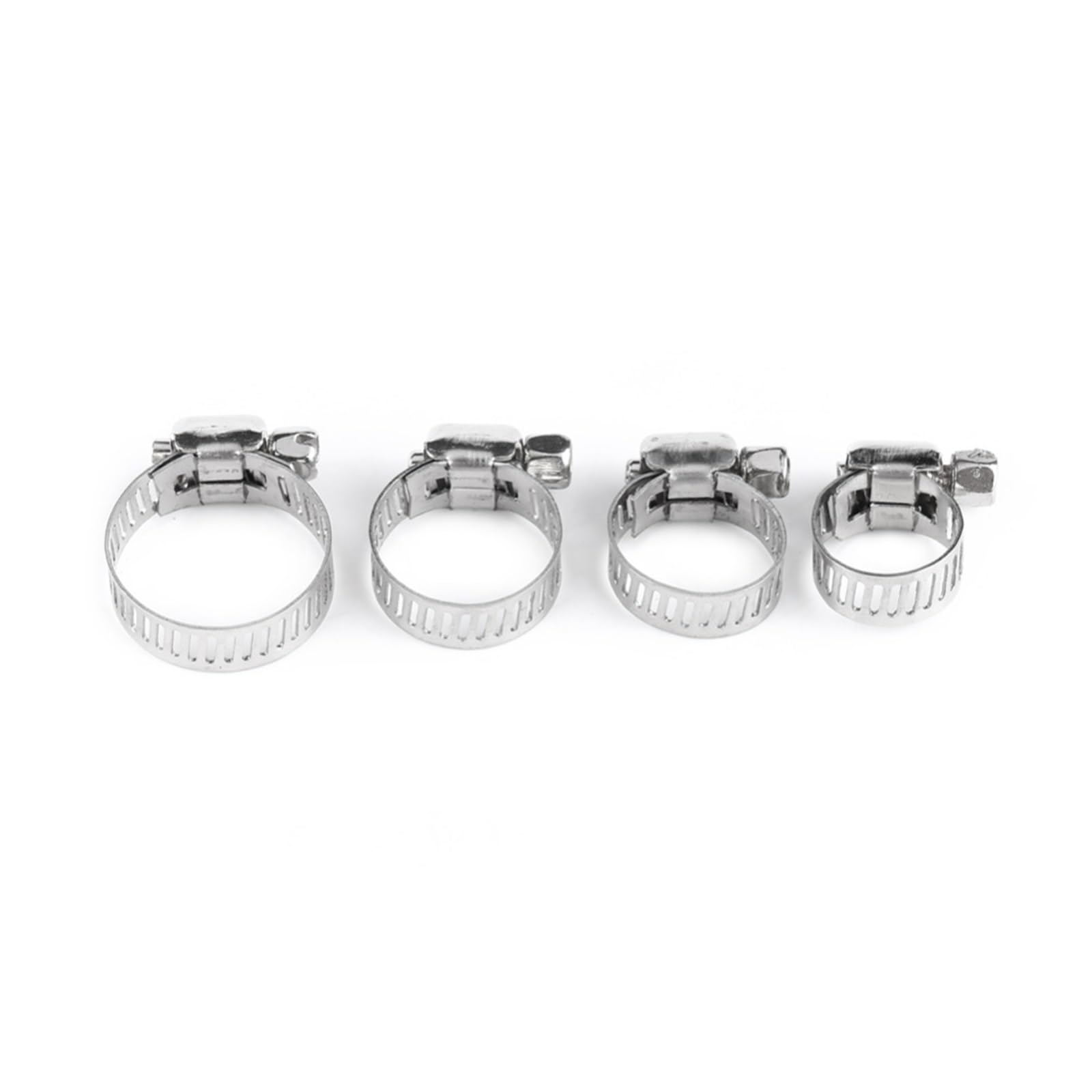 Zacisk rurowy 10 szt. Regulowana opaska śrubowa ze stali nierdzewnej Zaciski do węży Przewód paliwowy Zacisk przekładni ślimakowej(8mm-12mm)