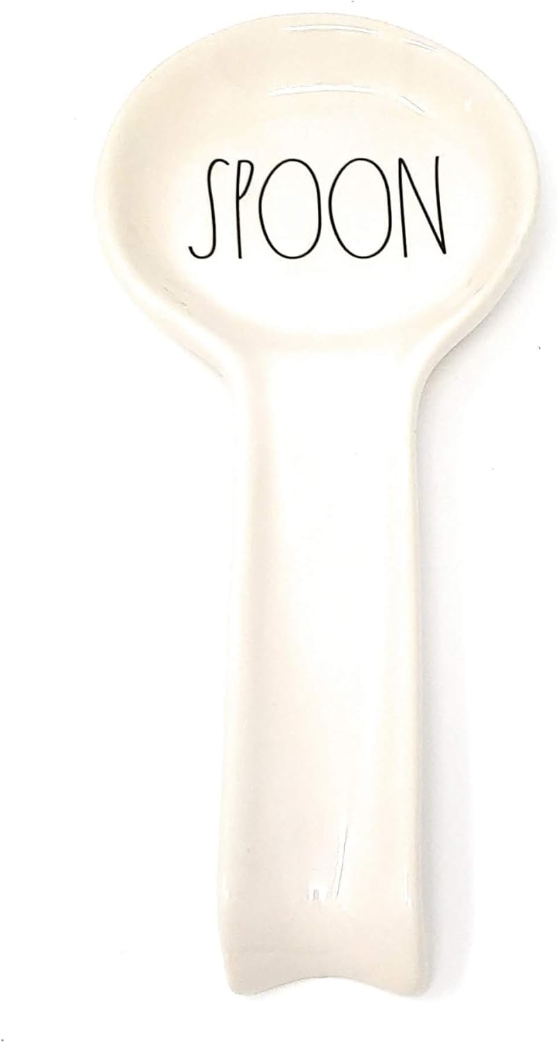 Rae Dunn by Magenta, SPOON rest, beige, black LL