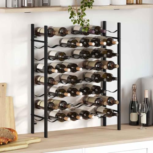 Soporte para 48 Botellas de Vino Negro de Metal miniatura 3