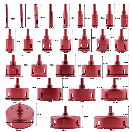 Diamond Drill Bits MASO Coated Core Diamond Hole Saw Drill Bits Tools Hollow Core Drill Bits Cutter for Wet Drilling Tool Ceramic Porcelain Tiles - Image 3